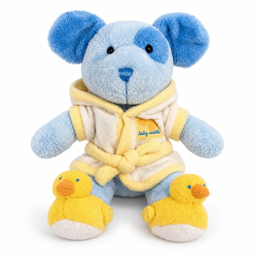 Just One Year Carter's 11" Plush Dog Blue Robe Duck Slippers Bedtime Puppy Toy